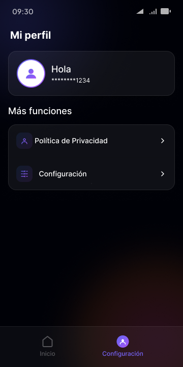 Centro de usuario